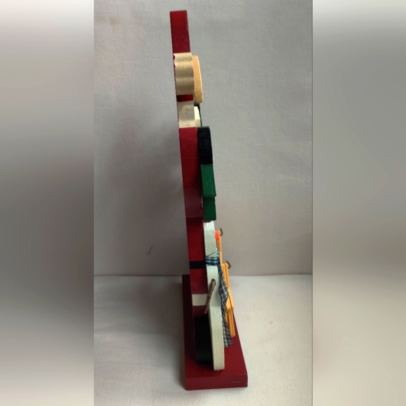 Christmas Countdown Wood Calendar Santa Snowman Reindeer New Condition - Picture 3 of 6